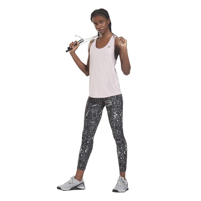 Reebok Womens Workout Ready Us Perform Mesh Training Tank Frozen Berry