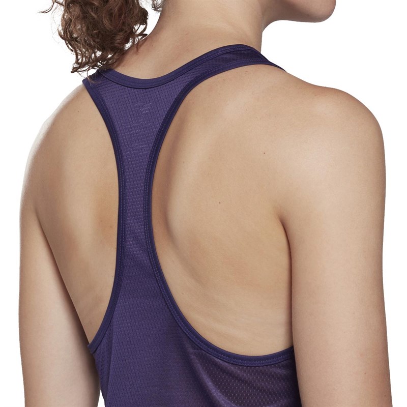 Reebok Womens Workout Ready Us Perform Mesh Training Tank Dark Orchid