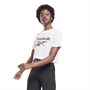 Reebok Womens Workout Elements Identity Training Cropped T-Shirt White