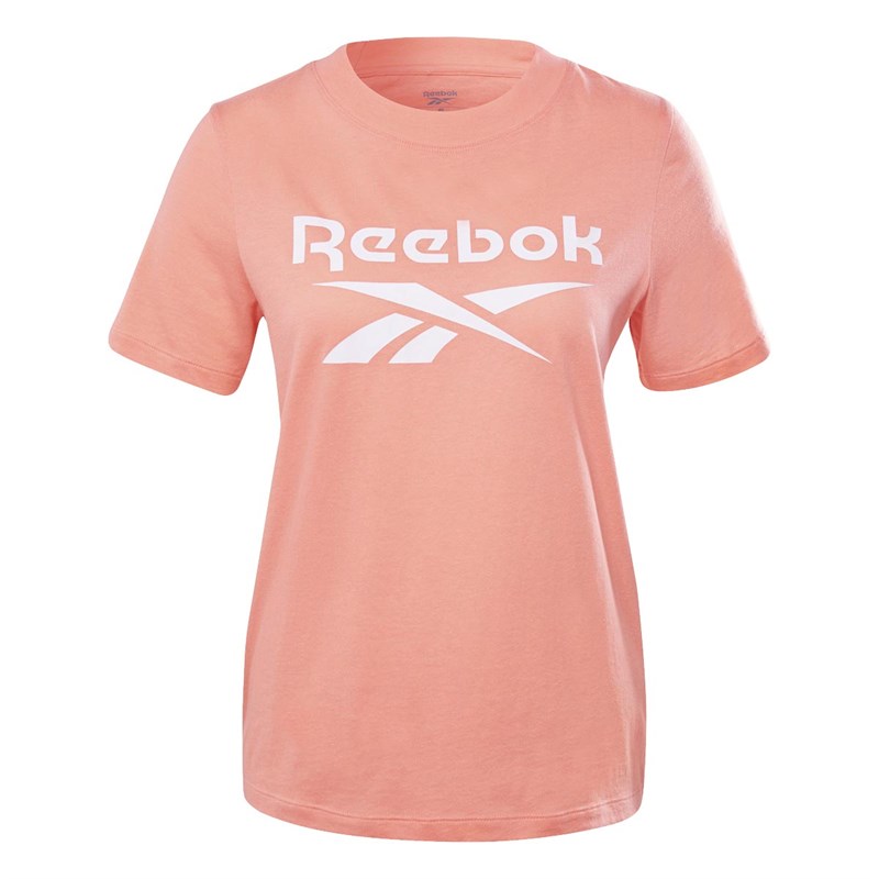 Reebok Damen Workout Elements Identity Big Logo T-Shirts Rosa