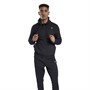 Reebok Mens Knit-Woven Full-Zip Hoodie Black