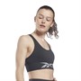 Reebok Womens Workout Ready Speedwick Seamless Sports Bra Night Black