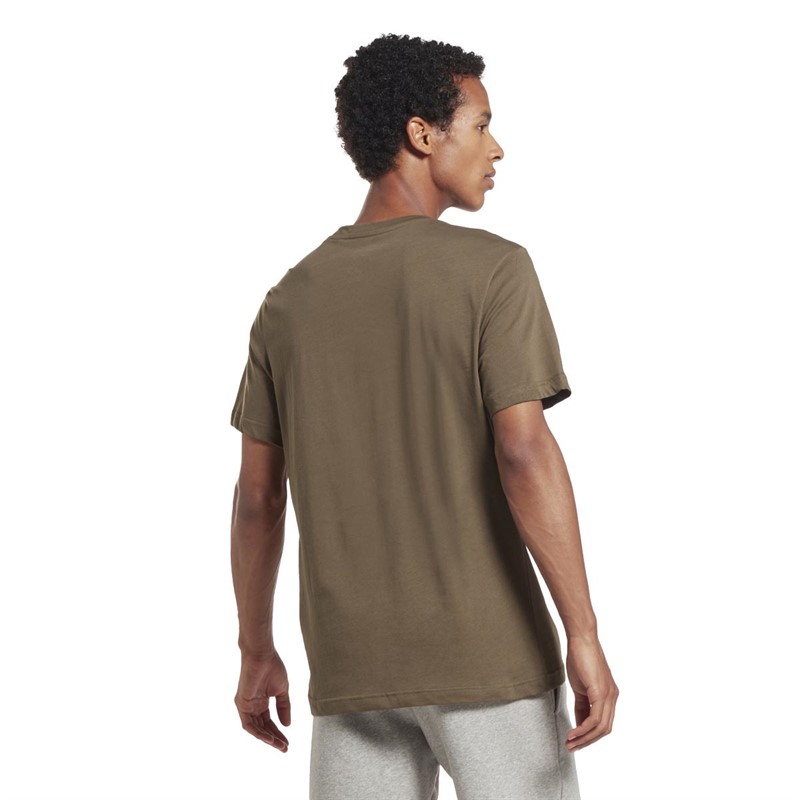 Reebok Mens Identity Logo T-Shirt Army Green