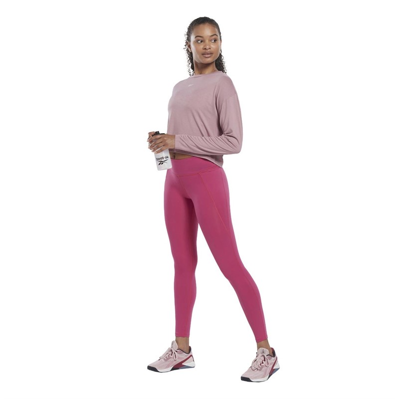 Reebok Womens Activchill Dreamblend Long Sleeve Top Infused Lilac
