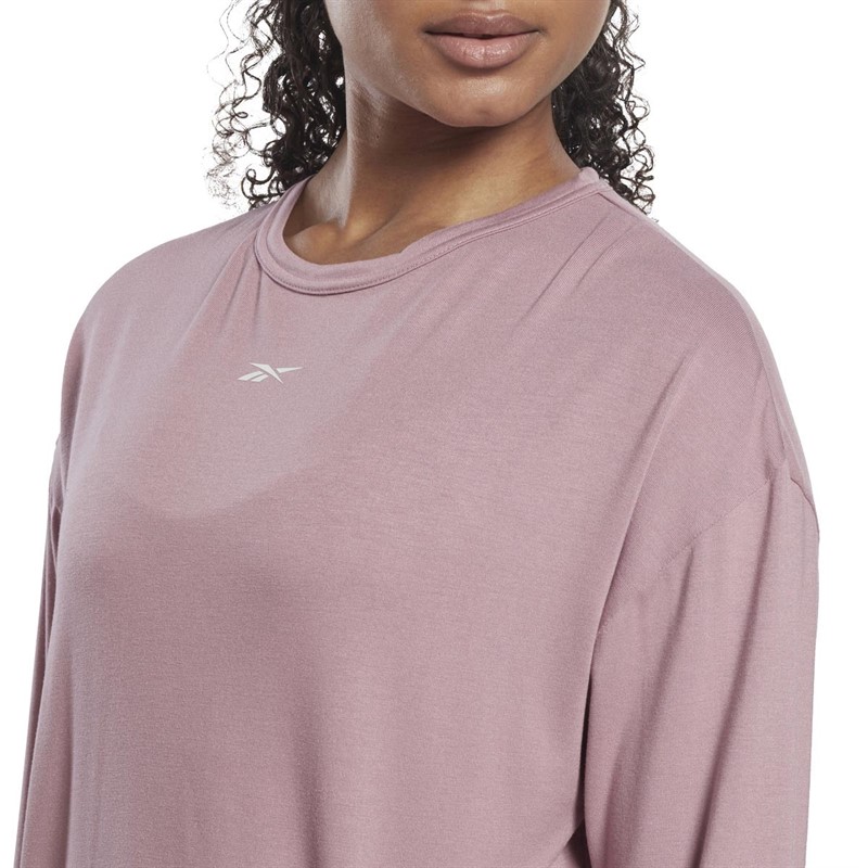 Reebok Womens Activchill Dreamblend Long Sleeve Top Infused Lilac