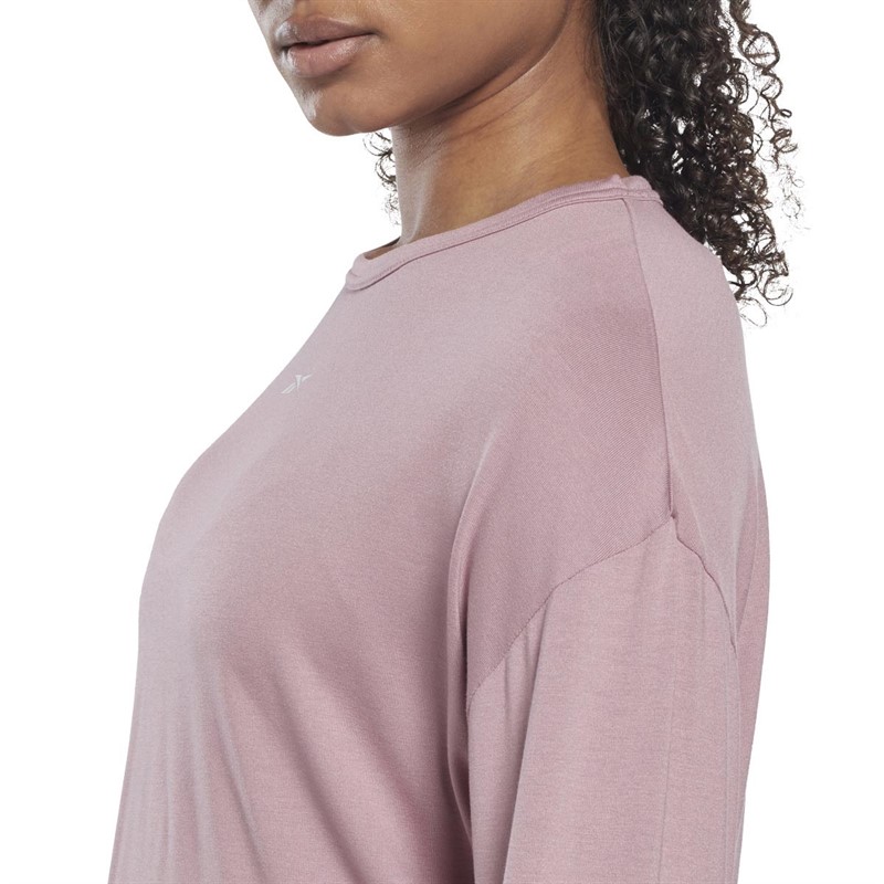 Reebok Womens Activchill Dreamblend Long Sleeve Top Infused Lilac