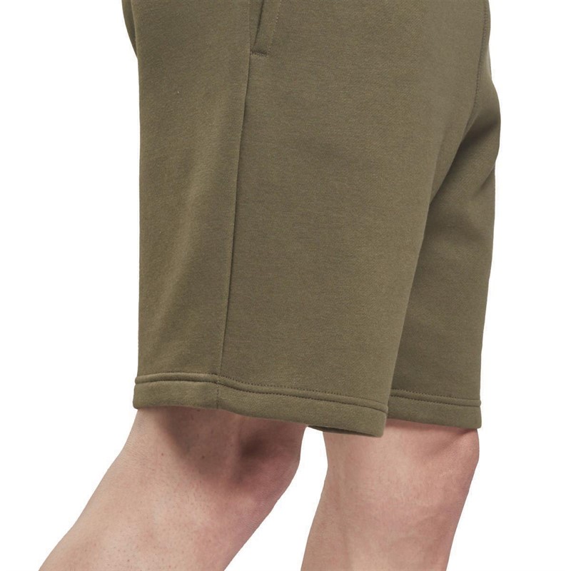 Reebok Mens Identity Fleece Shorts Army Green