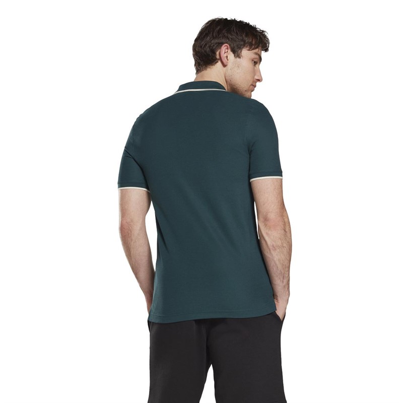 Reebok Mens Training Essentials Polo Forest Green