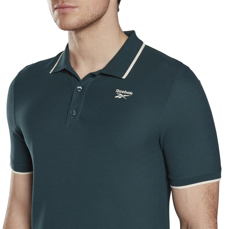 Reebok Mens Training Essentials Polo Forest Green