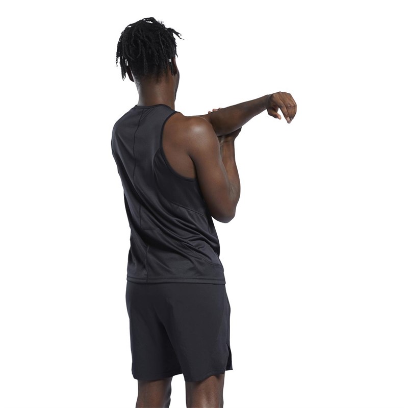 Buy Reebok Mens Speedwick Running Vest Black