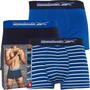 Reebok Mens Barry Three Pack Cotton Trunks Vector Blue/Navy/White Stripe
