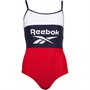 Reebok Womens Peyton Swimsuit Vector Navy/Vector Red/White