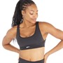 Reebok Womens Stripped Minimalist Sports Bra Black