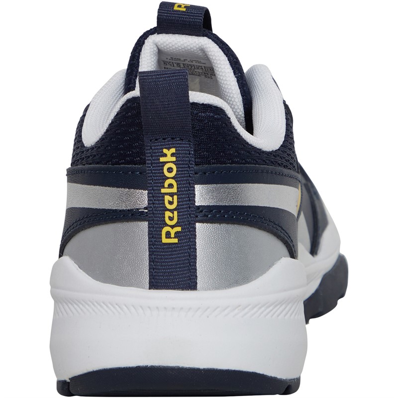 Reebok Boys XT Sprinter 2 Neutral Running Shoes Vector Navy/Silver Metallic/Always Yellow