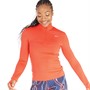 Reebok Womens Workout Ready Speedwick 1/4 Zip Top Dynamic Red