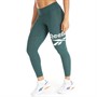 Reebok Womens Identity Logo Tight Leggings Forest Green Melange