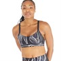 Reebok Womens Lux Speedwick Graphic Strappy Sports Bra Black
