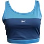 Reebok Womens Workout Ready Speedwick Mesh Sports Bra (Plus Size) Batik Blue