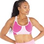 Reebok Womens Lux Speedwick Racer Sports Bra Semi Proud Pink