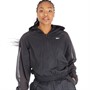 Reebok Womens Studio Opaque Woven 1/2 Zip Jacket Black