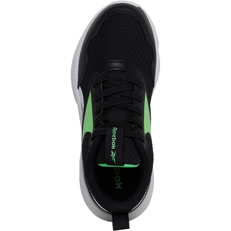 Reebok Boys XT Sprinter 2 Neutral Running Shoes Core Black/Solar Lime/Footwear White