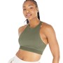 Reebok Womens United By Fitness Myoknit Cropped Tank Army Green