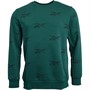 Reebok Mens Reebok Identity All Over Print Crew Sweatshirt Forest Green