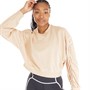 Reebok Womens Studio Knit Sweatshirt Soft Ecru