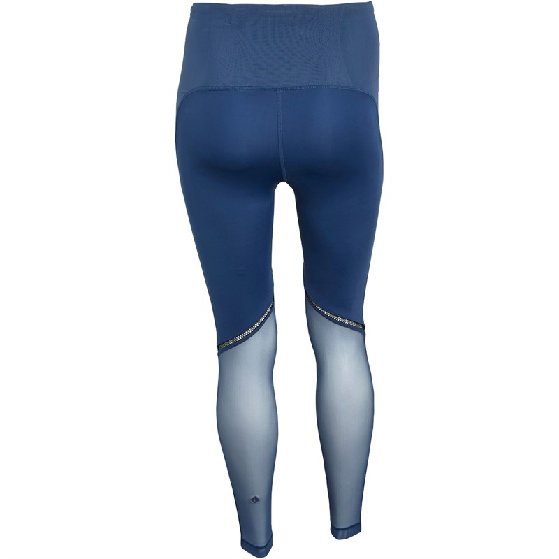 Reebok Womens Lux Speedwick Mesh Tight Leggings Batik Blue