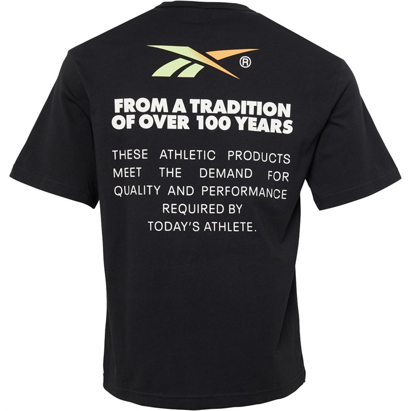 Reebok Mens Graphic Series Gradient Vector T-Shirt Black