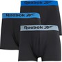 Reebok Mens Wylie Performance Three Pack Short Trunks Black