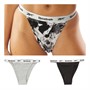 Reebok Womens Isla Three Pack Briefs Black/Black Abstract/Grey Marl