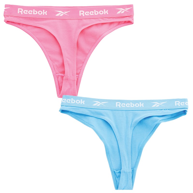 Reebok Womens Carina Three Pack Thongs Batik Blue/Atomic Pink/Essential Blue