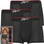 Reebok Herren Glynn Performance Drei-Pack kurze Shorts Schwarz