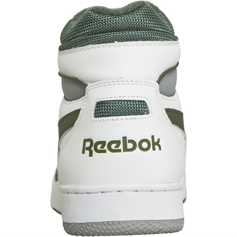 Reebok BB 4000 II Mid Trainers Footwear White/Cloud Grey/Varsity Green