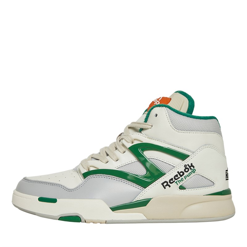 Reebok Herren Pump Omni Zone II Sneaker Kreide Reines Grau Glen Grun