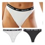 Reebok Dame Lotty 3-pak Bomuld Tanga Sort/Hvid/Grå Melange