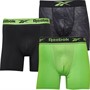 Reebok Herre Cheney Performance 3-pak Medium Trunks Sort/Tryk/Lime Slime