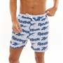 Reebok Shorts de bain Homme Gris pur/Bleu batik