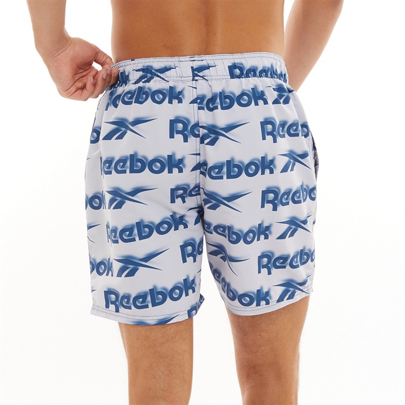 Reebok Heren Parkin Zwemshorts Grijs/Batik Blauw