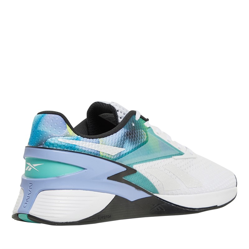 Reebok Nano X3 Training Shoes Footwear White/Semi Classic Teal/Lilac Glow