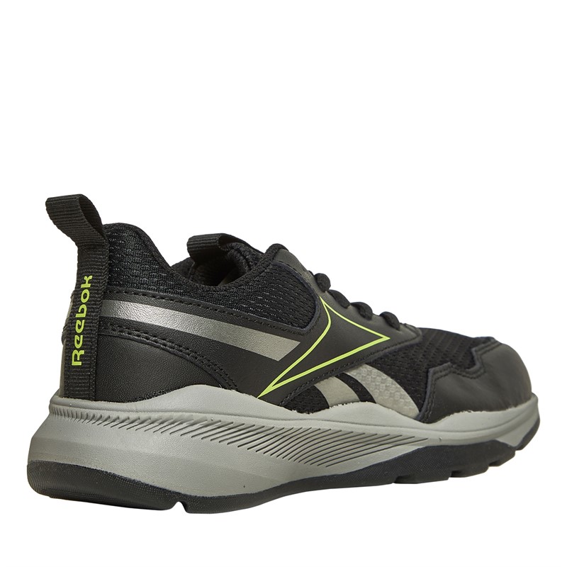 Reebok Junior Boys Reebok XT Sprinter 2 Neutral Running Shoes Night Black/Pewter/Acid Yellow