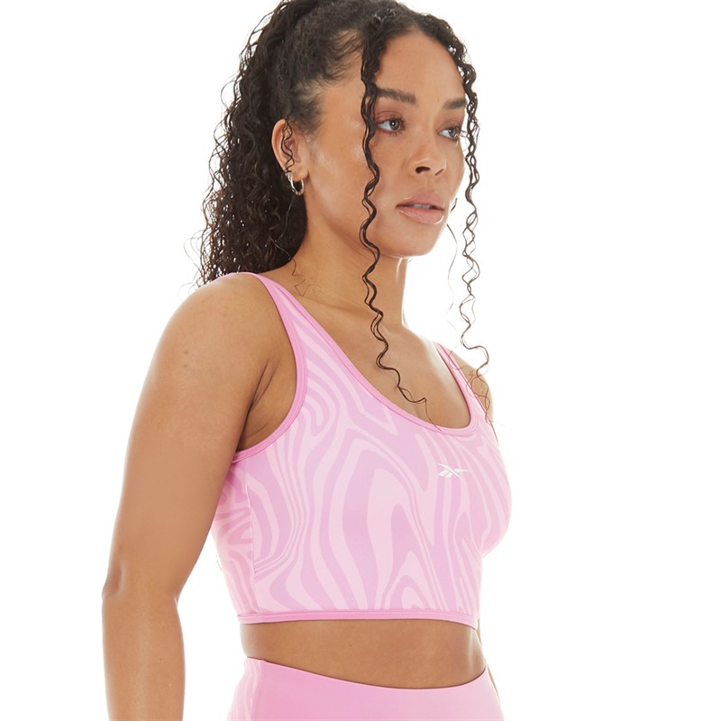 Reebok Womens Modern Safari Bralette Blush Pink