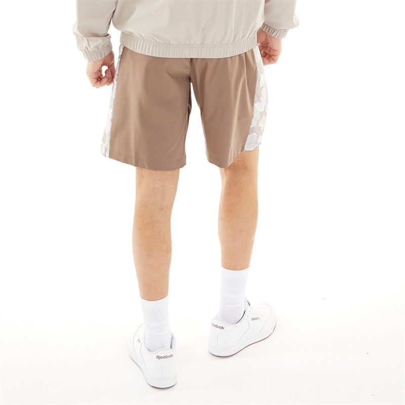 Reebok Mens Train Motion Camo Shorts Utility Brown