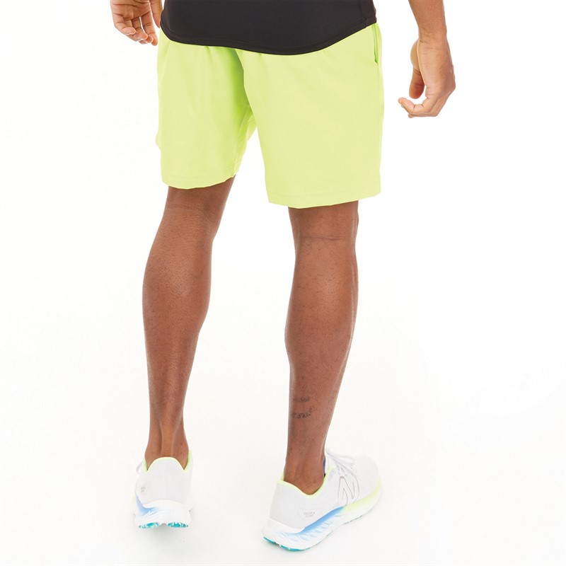 Reebok Mens Workout Ready Woven Shorts Laser Lime/Black