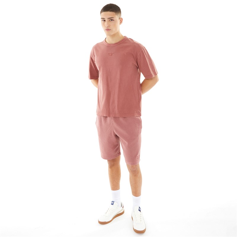 Reebok Mens Identity Washed Shorts Sedona Rose