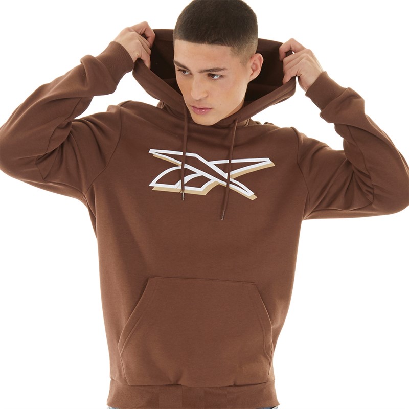 Reebok Mens Vector Pack Reebok Identity Hoodie Mahogany