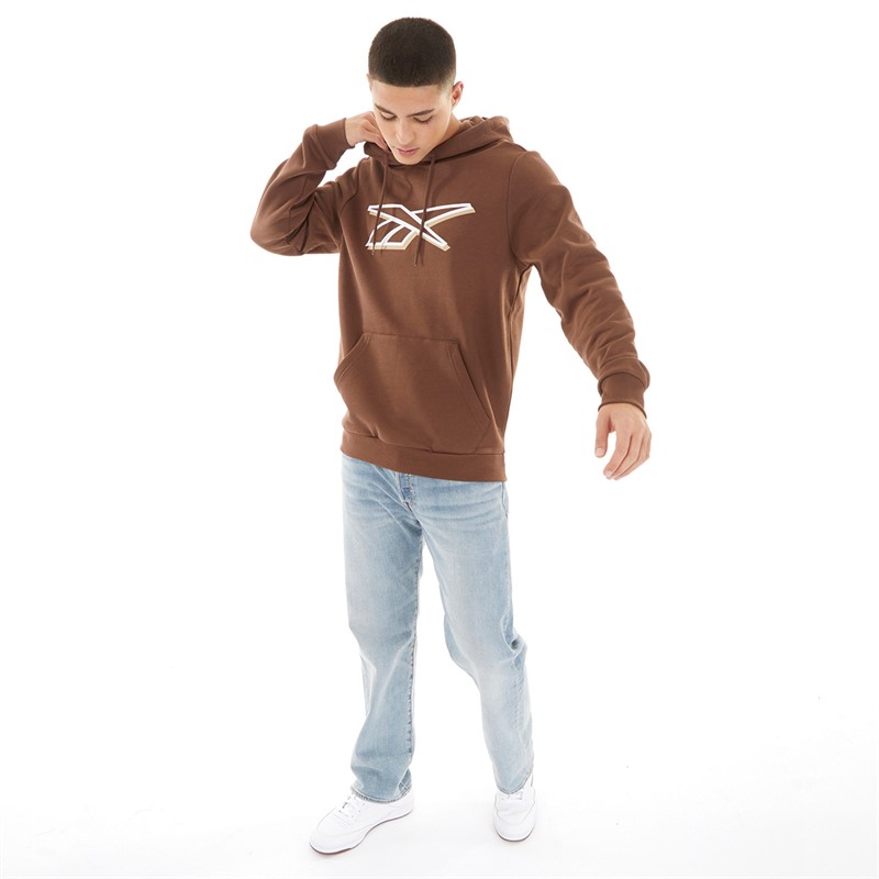 Reebok Mens Vector Pack Reebok Identity Hoodie Mahogany