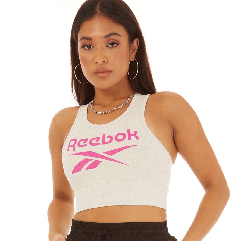 Reebok Womens Identity Big Logo Cotton Bralette Chamel