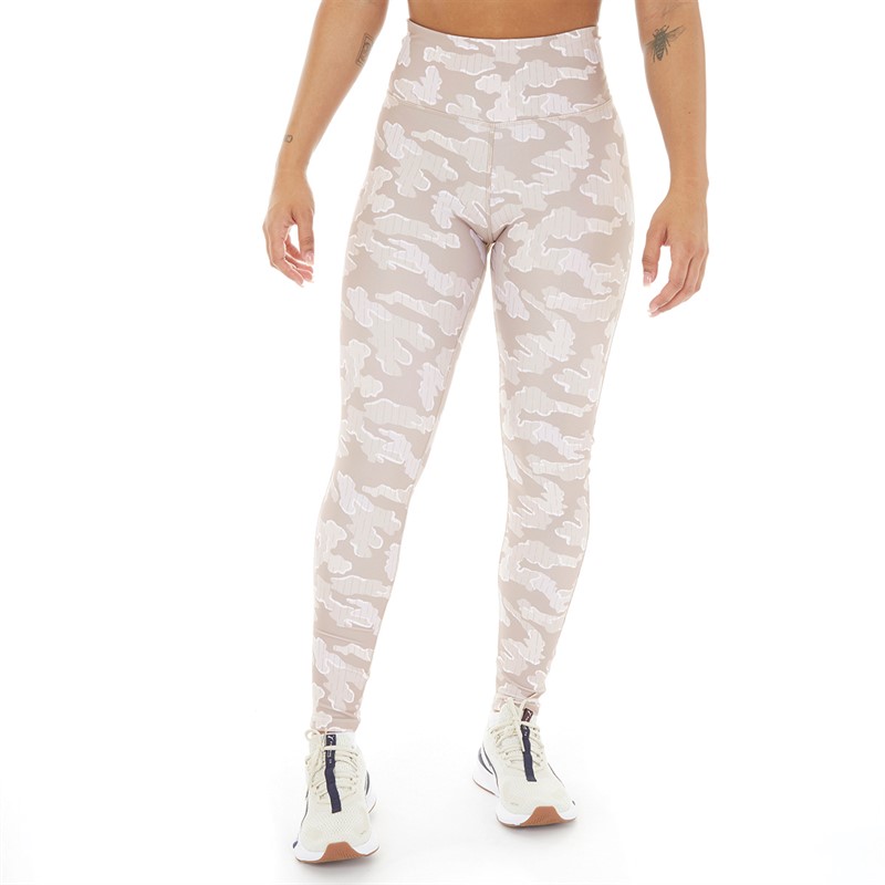 Reebok Womens Identity Training Camo Tight Leggings Ash